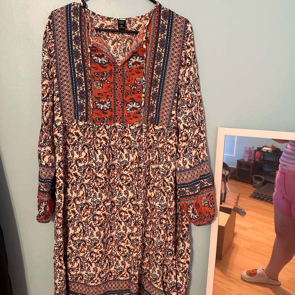 Bohemian Floral Print Dress